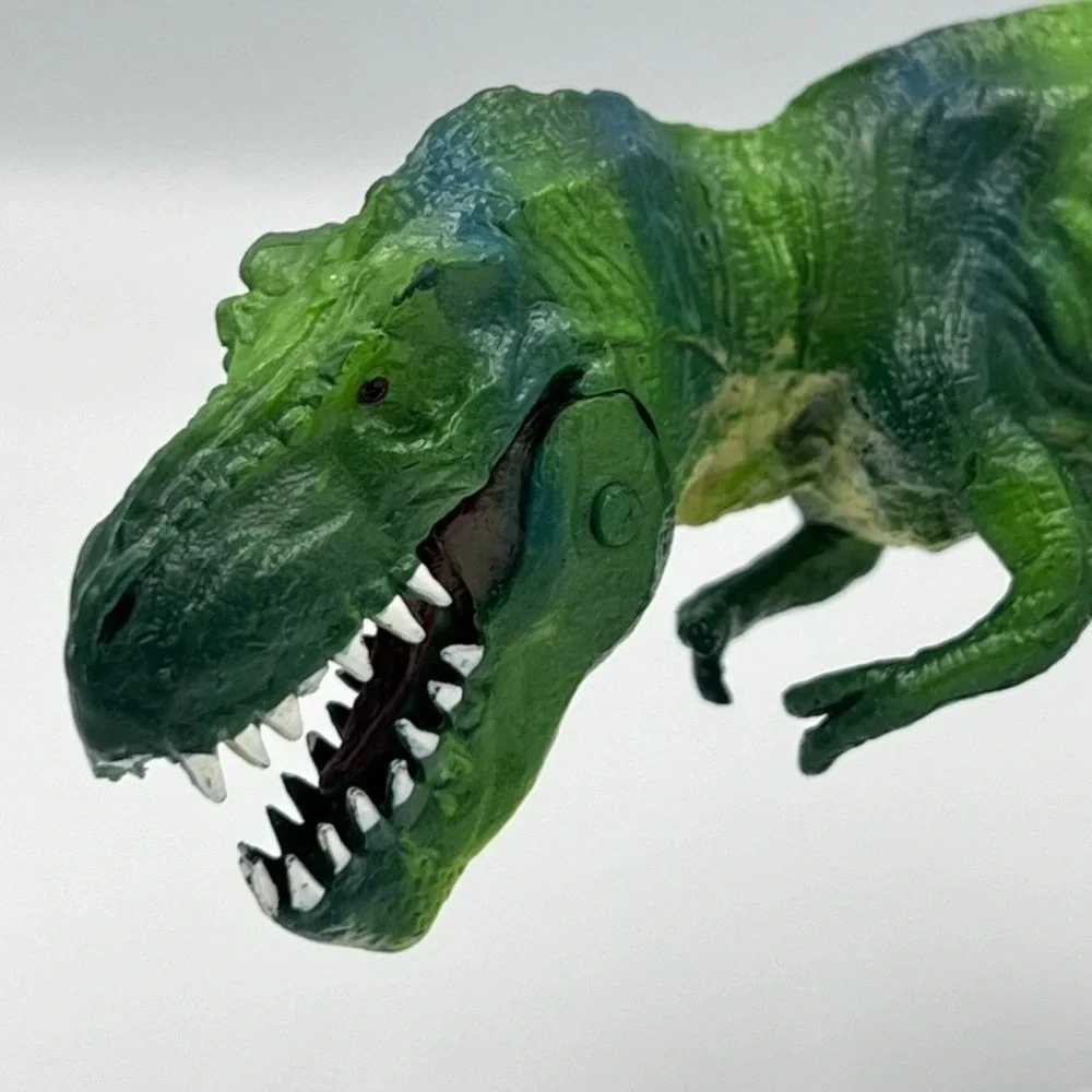 T-Rex Dinosaur Toy Figure‎ Green Movable Jaw Kids Toy Jurassic Style